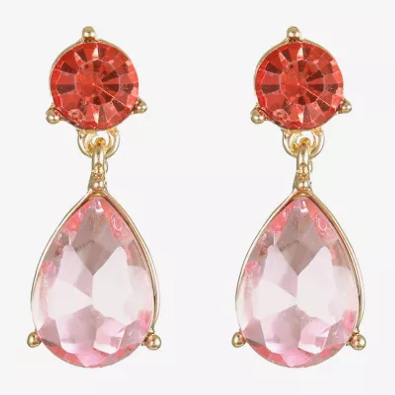 Monet Jewelry Ombre Womens Glass Round Hypoallergenic Drop Earrings