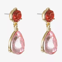 Monet Jewelry Ombre Womens Glass Round Hypoallergenic Drop Earrings