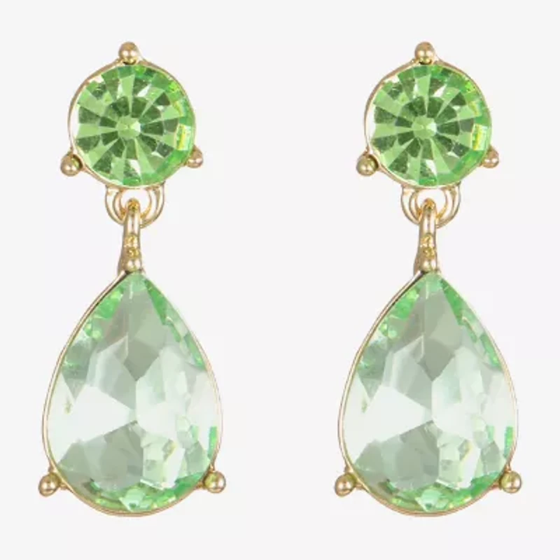 Monet Jewelry Ombre Womens Glass Round Hypoallergenic Drop Earrings