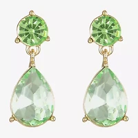 Monet Jewelry Ombre Womens Glass Round Hypoallergenic Drop Earrings