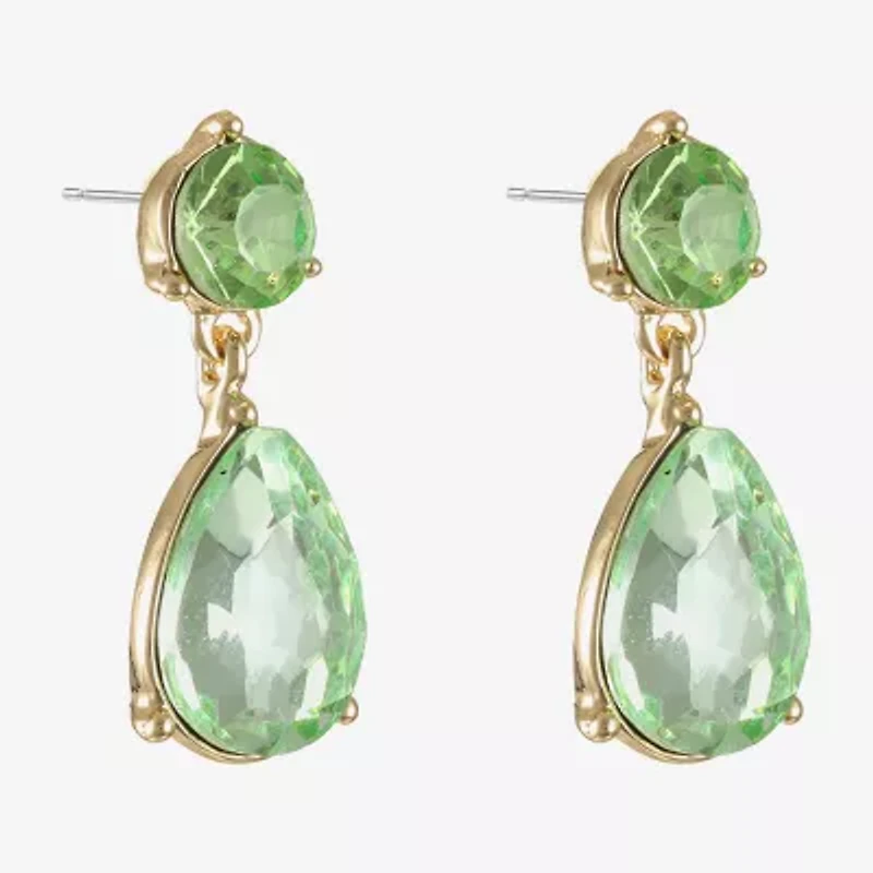 Monet Jewelry Ombre Womens Glass Round Hypoallergenic Drop Earrings