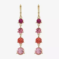 Monet Jewelry Ombre Womens Glass Round Drop Earrings