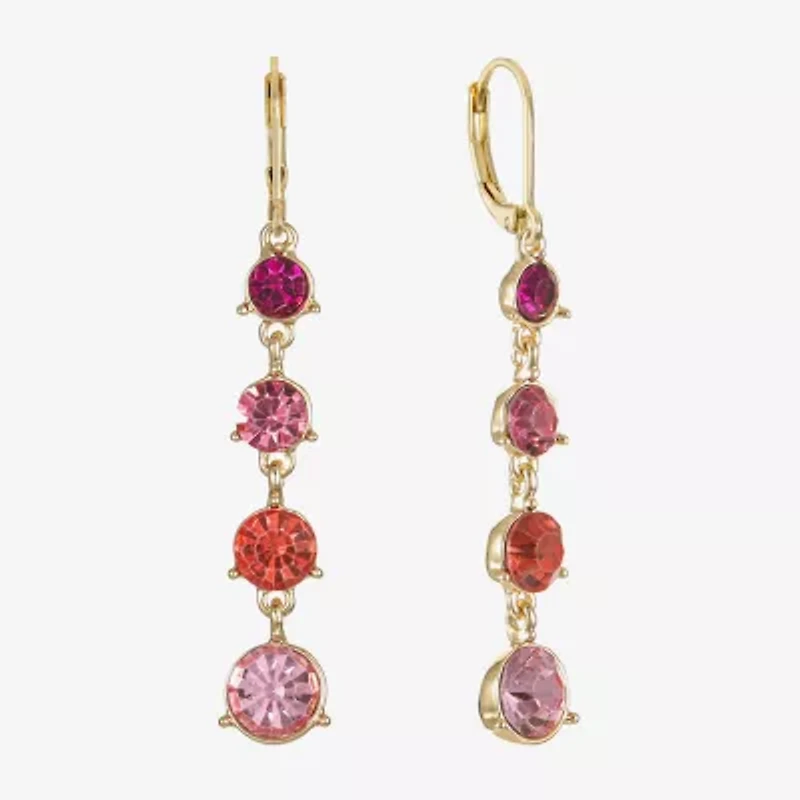 Monet Jewelry Ombre Womens Glass Round Drop Earrings