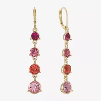 Monet Jewelry Ombre Womens Glass Round Drop Earrings