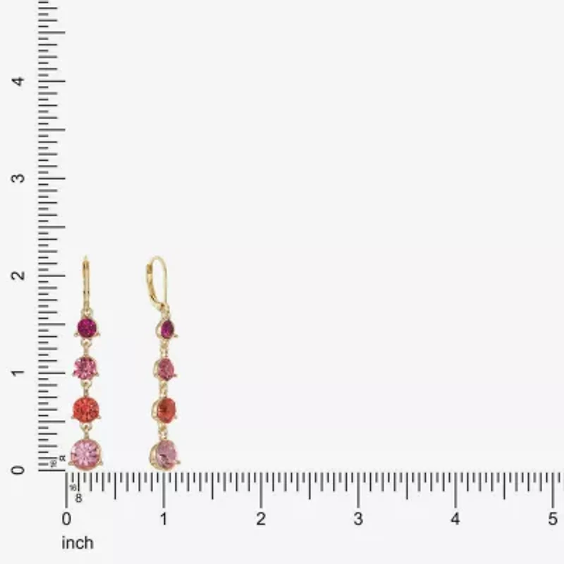 Monet Jewelry Ombre Womens Glass Round Drop Earrings