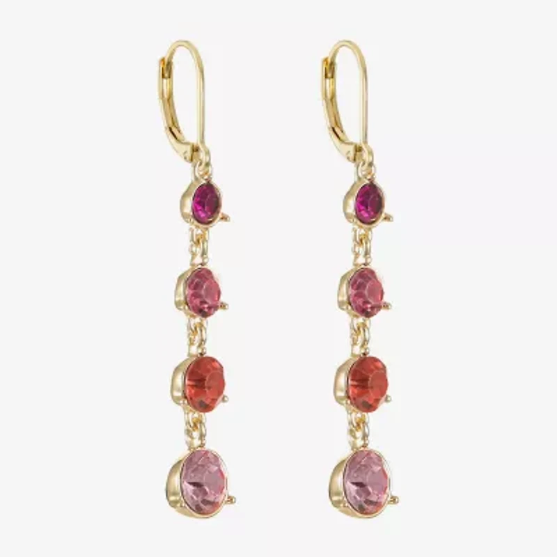 Monet Jewelry Ombre Womens Glass Round Drop Earrings