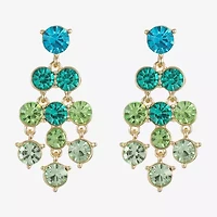 Monet Jewelry Ombre Glass Round Chandelier Earrings