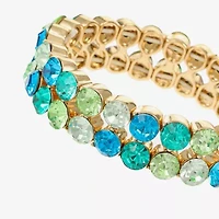Monet Jewelry Ombre Womens Glass Round Stretch Bracelet