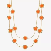Liz Claiborne Hexagon Womens 17 Inch Collar Necklace