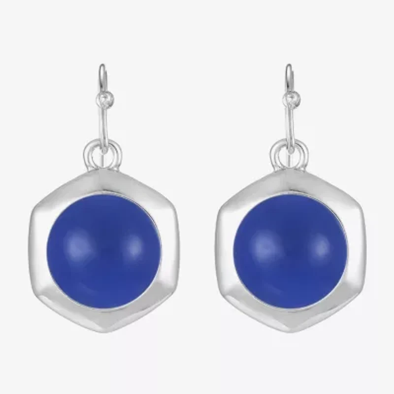 Liz Claiborne Hexagon Womens Drop Earrings