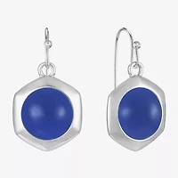 Liz Claiborne Hexagon Womens Drop Earrings
