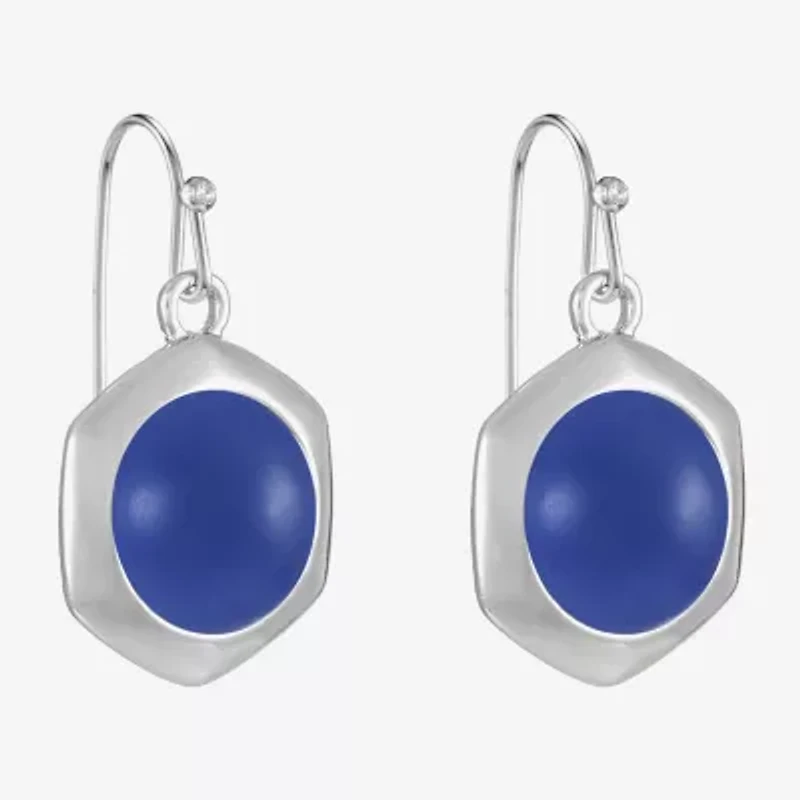 Liz Claiborne Hexagon Womens Drop Earrings