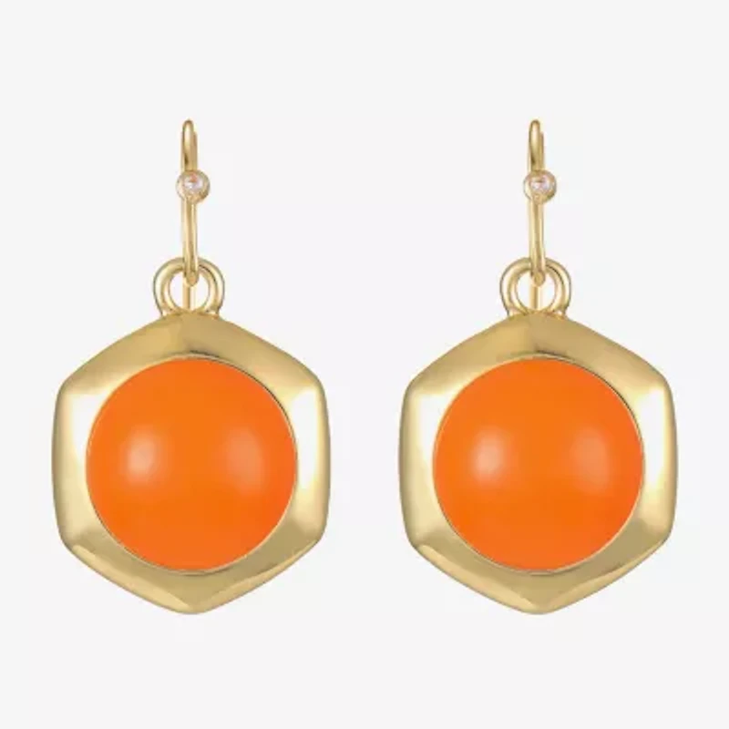 Liz Claiborne Hexagon Womens Drop Earrings