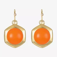 Liz Claiborne Hexagon Womens Drop Earrings