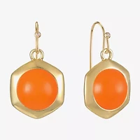 Liz Claiborne Hexagon Womens Drop Earrings