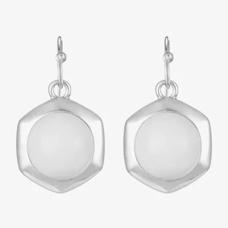 Liz Claiborne Hexagon Womens Drop Earrings