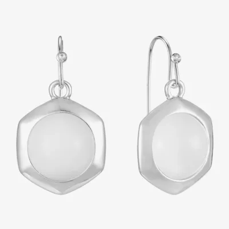 Liz Claiborne Hexagon Womens Drop Earrings