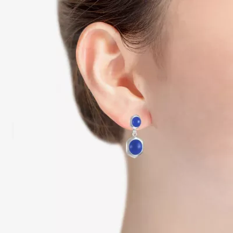 Liz Claiborne Hexagon Womens Hypoallergenic Drop Earrings