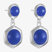 Liz Claiborne Hexagon Womens Hypoallergenic Drop Earrings