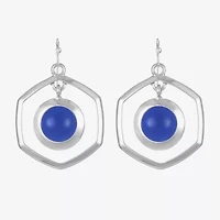 Liz Claiborne Hexagon Womens Drop Earrings