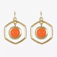 Liz Claiborne Hexagon Womens Drop Earrings