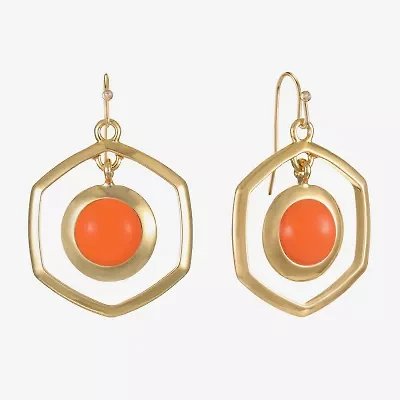 Liz Claiborne Hexagon Womens Drop Earrings