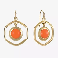 Liz Claiborne Hexagon Womens Drop Earrings