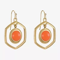 Liz Claiborne Hexagon Womens Drop Earrings