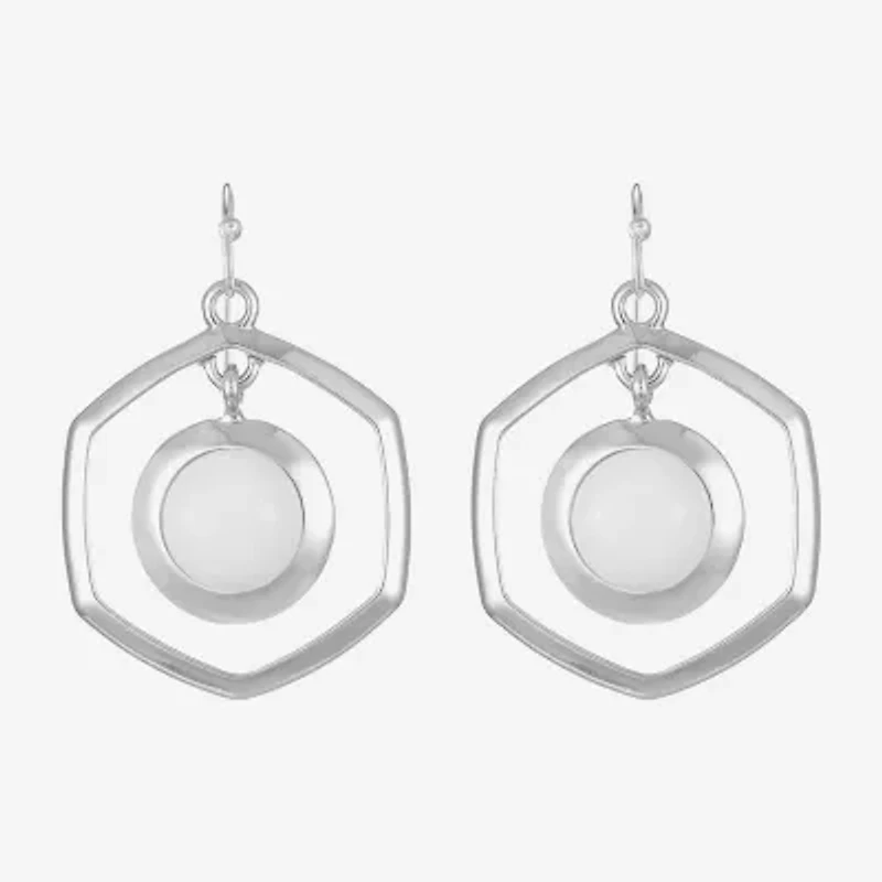 Liz Claiborne Hexagon Womens Drop Earrings