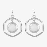 Liz Claiborne Hexagon Womens Drop Earrings
