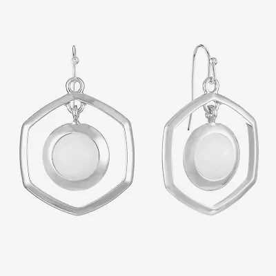 Liz Claiborne Hexagon Womens Drop Earrings