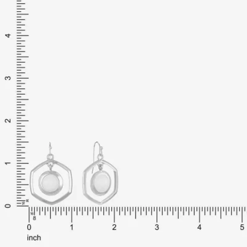 Liz Claiborne Hexagon Womens Drop Earrings