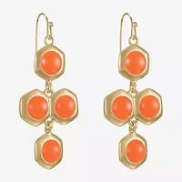 Liz Claiborne Hexagon Womens Chandelier Earrings