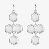 Liz Claiborne Hexagon Womens Chandelier Earrings