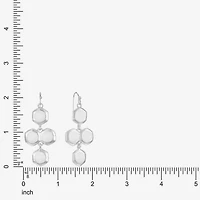 Liz Claiborne Hexagon Womens Chandelier Earrings