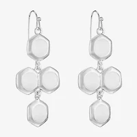 Liz Claiborne Hexagon Womens Chandelier Earrings