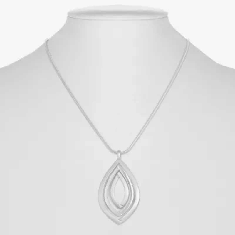 Liz Claiborne Orbital Womens 17 Inch Pendant Necklace