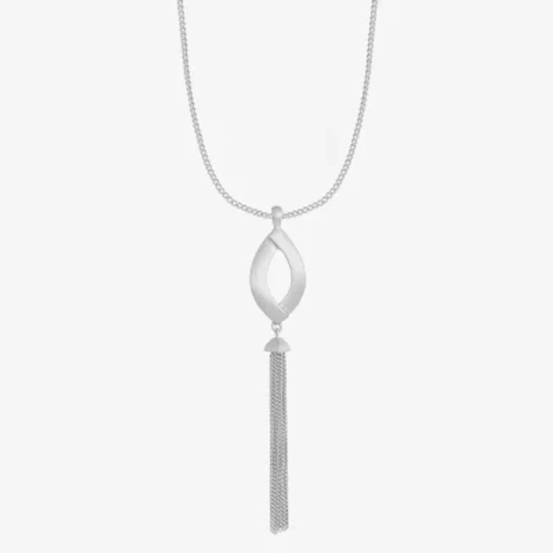 Liz Claiborne Tassel Womens 32 Inch Pendant Necklace