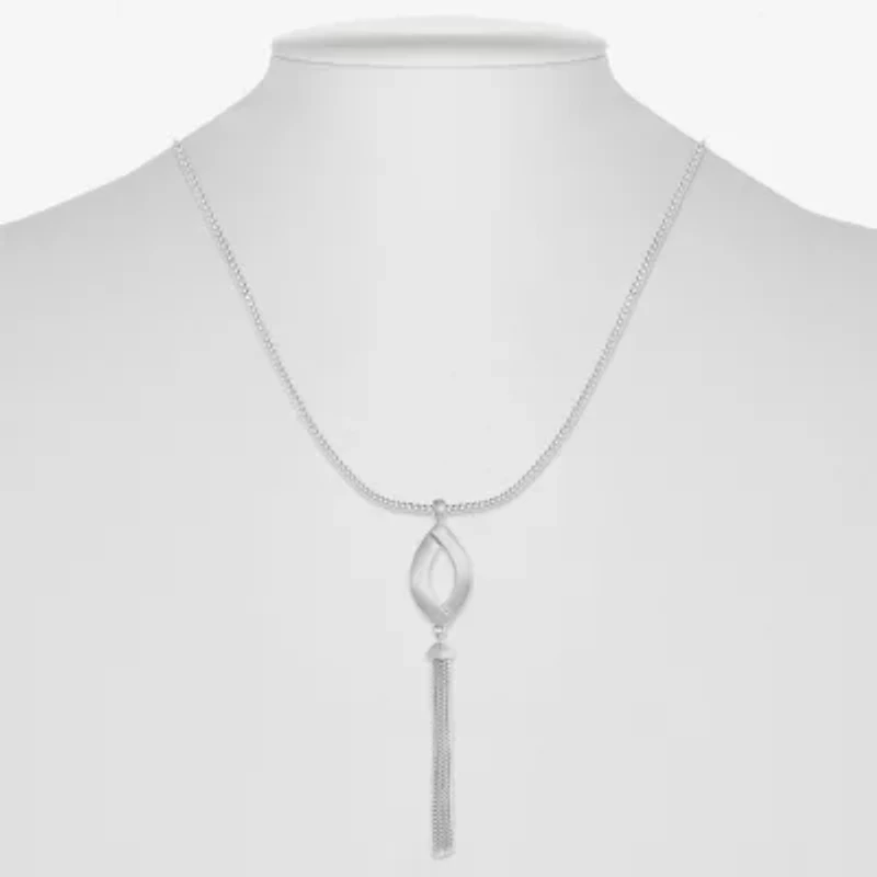 Liz Claiborne Tassel Womens 32 Inch Pendant Necklace