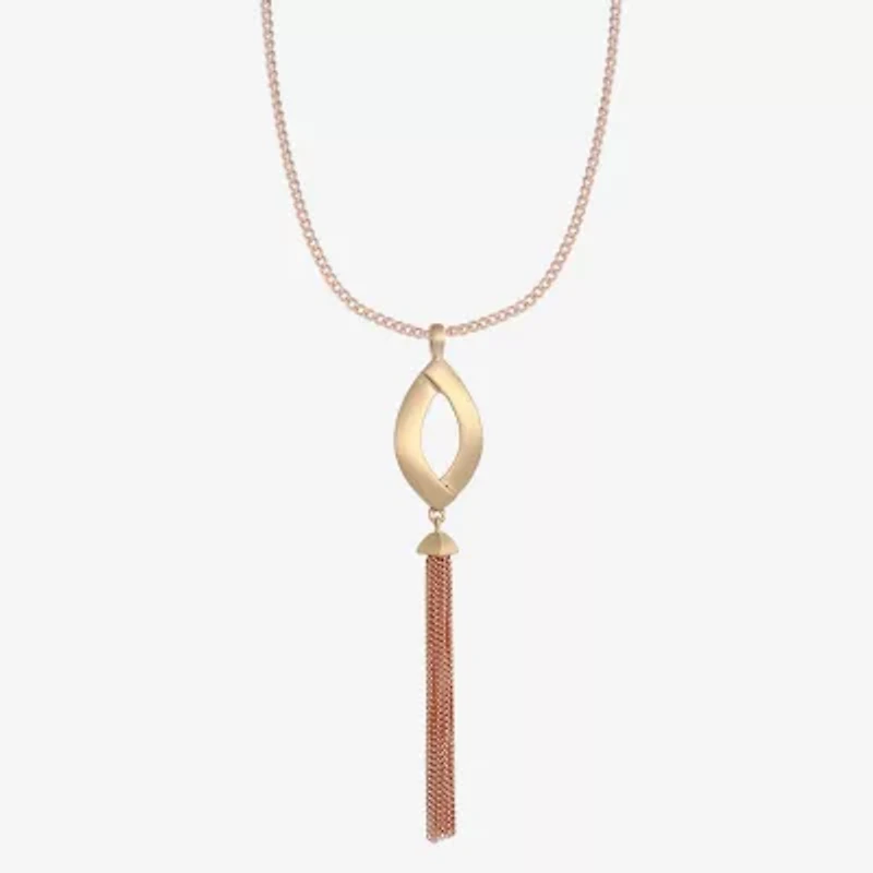 Liz Claiborne Tassel Womens 32 Inch Pendant Necklace