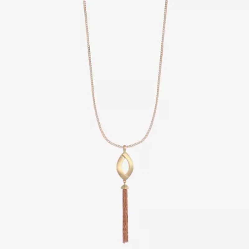 Liz Claiborne Tassel Womens 32 Inch Pendant Necklace