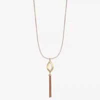 Liz Claiborne Tassel Womens 32 Inch Pendant Necklace