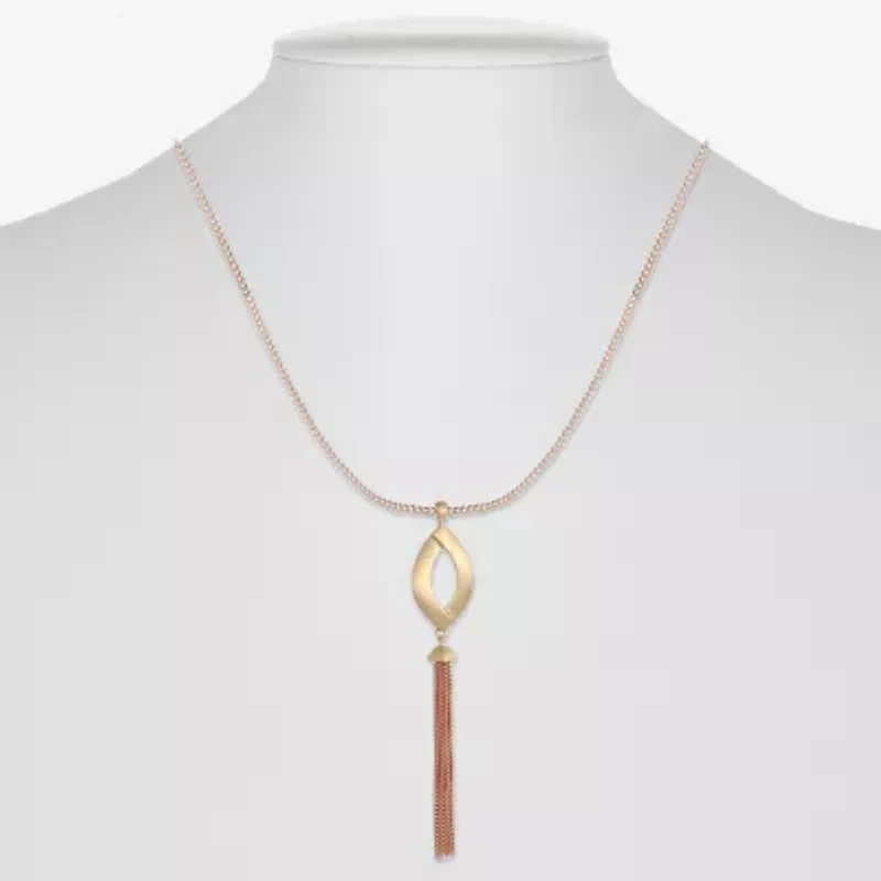Liz Claiborne Tassel Womens 32 Inch Pendant Necklace