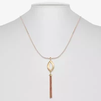 Liz Claiborne Tassel Womens 32 Inch Pendant Necklace