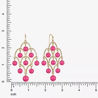 Liz Claiborne Beaded Womens Round Chandelier Earrings