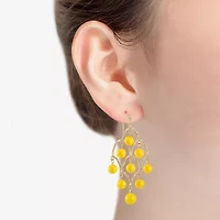 Liz Claiborne Beaded Womens Round Chandelier Earrings