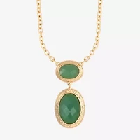 Monet Jewelry Gold Tone Womens Oval 17 Inch Pendant Necklaces