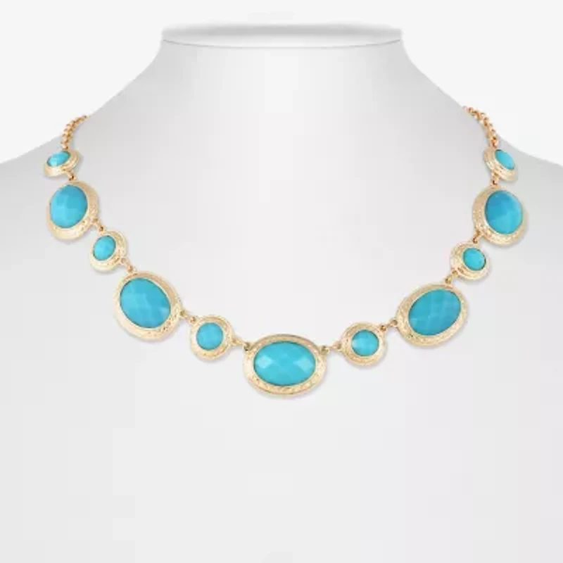 Monet Jewelry Gold Tone Womens 17 Inch Collar Necklace