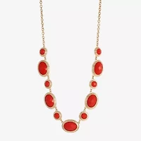 Monet Jewelry Gold Tone Womens 17 Inch Collar Necklace