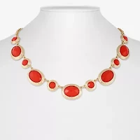 Monet Jewelry Gold Tone Womens 17 Inch Collar Necklace